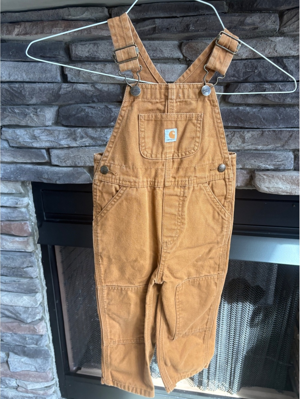 Carhartt Brown Duck Canvas  Overalls Pants 2T Boys Girls Toddler Kids